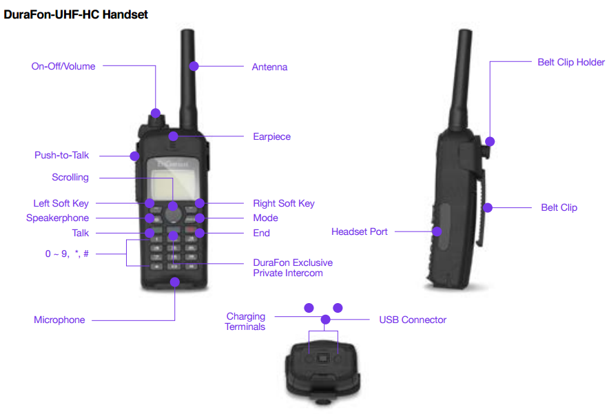 DuraFon-UHF-HC Handset